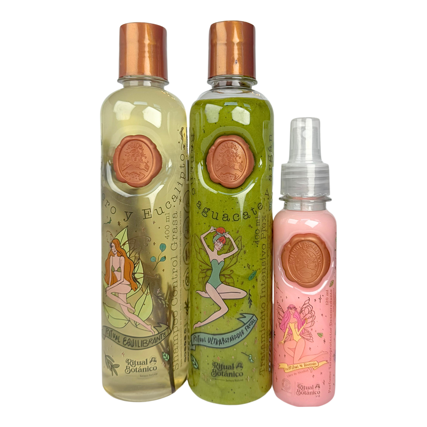 Kit Ritual Botánico: Shampoo + Acondicionador + Termoprotector
