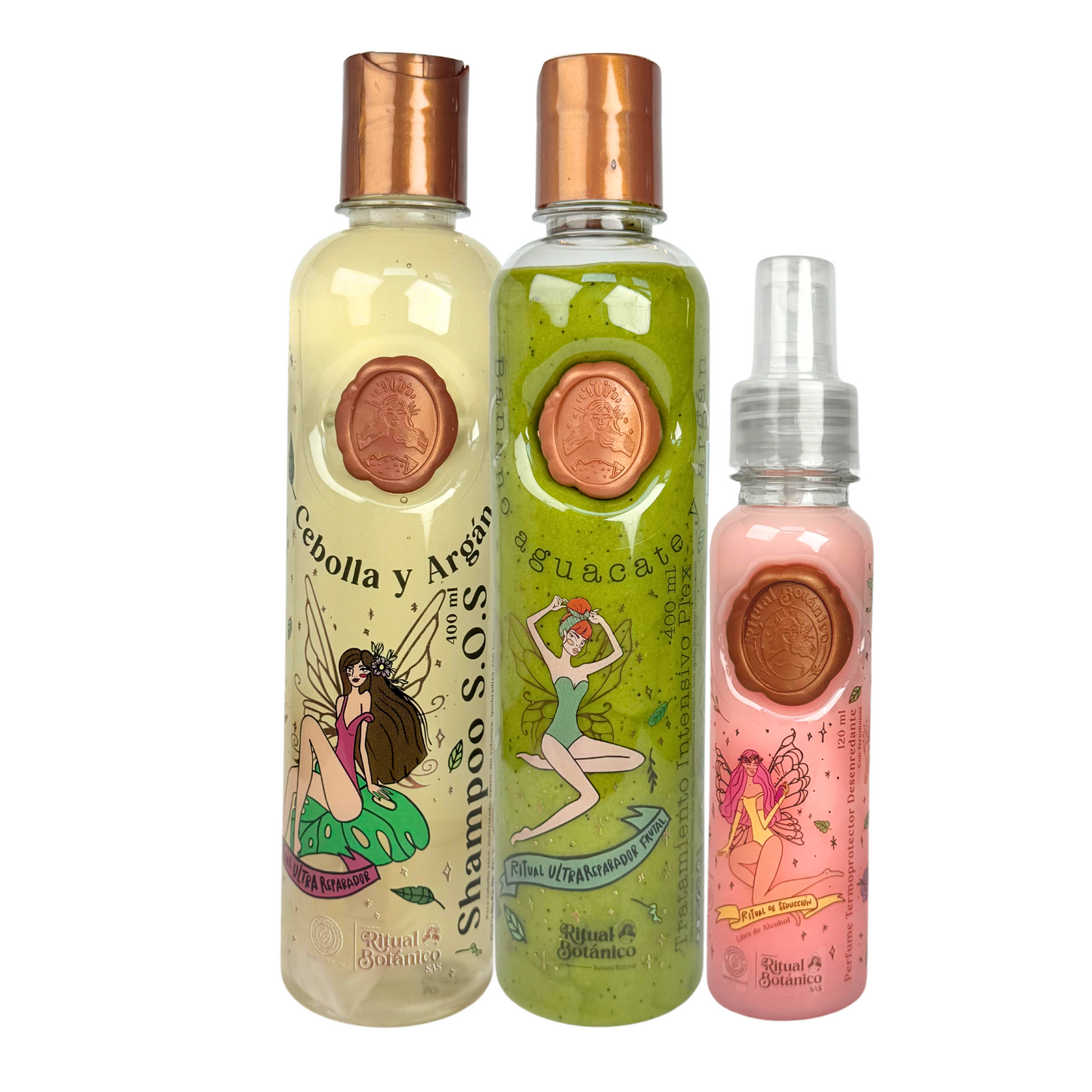 Kit Ritual Botánico: Shampoo + Acondicionador + Termoprotector