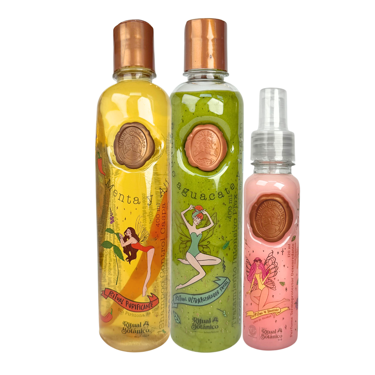 Kit Ritual Botánico: Shampoo + Acondicionador + Termoprotector